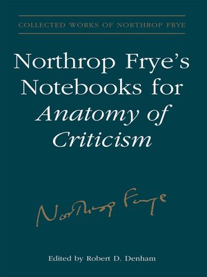 cover image of Northrop Frye's Notebooks for Anatomy of Critcism